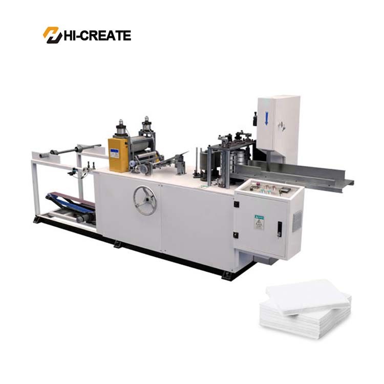 Automatic printing machine with embossed napkin paper napkins